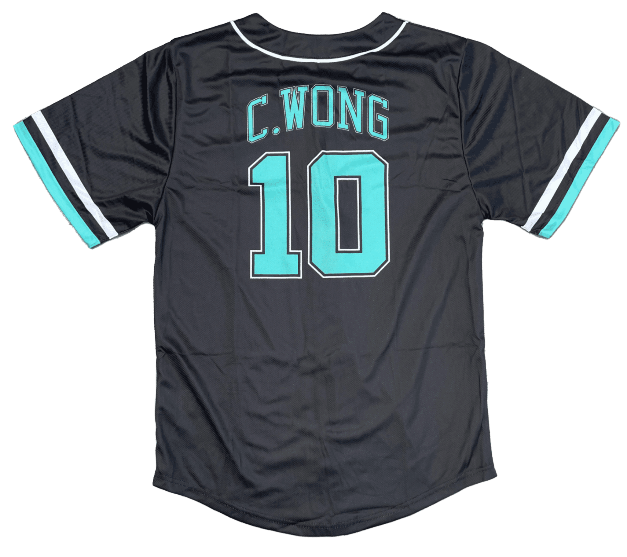 Custom Sublimated Button Up Youth Baseball Jersey Coastal Reign